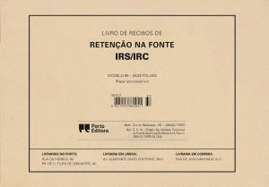 Livro de Recibos de Retenção na Fonte Irs/Irc - Modelo 95 - 25/25 Folhas