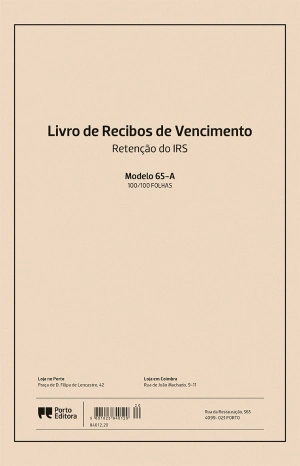 Livro de Recibos de Vencimentos - Modelo 65-A - 100/100 Folhas