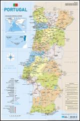 Alto mapa físico detalhado portugal com rotulagem. • adesivos para a parede  português, porto, cartografia