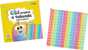 Obi ensina a tabuada com o pop-it